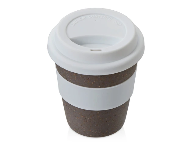 Стакан из бамбукового волокна Café · серо-коричневый/белый