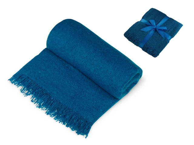 Плед акриловый Mohair · синий