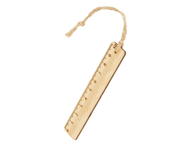Закладка с линейкой из бамбука Bookmark · натуральный
