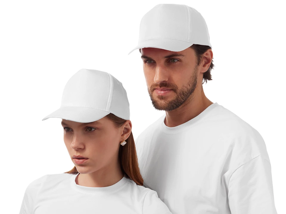 Бейсболка Poly 5-ти панельная 120 гр, белый