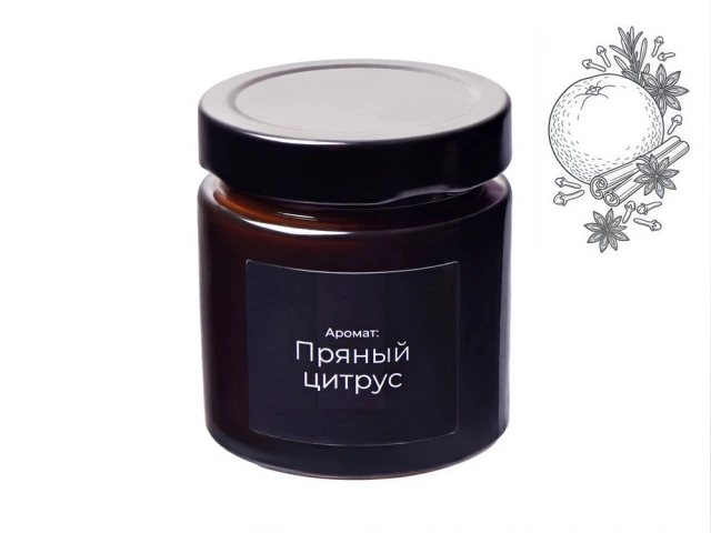 Свеча ароматическая Noella, пряный цитрус · коричневый · 21061