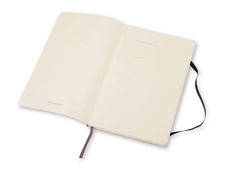 Записная книжка Moleskine Classic Soft (нелинованный), Large (13х21см), черный