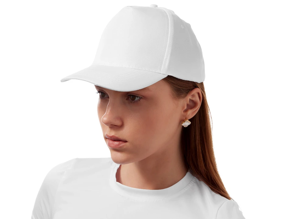 Бейсболка Poly 5-ти панельная 120 гр, белый