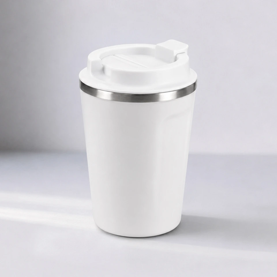 Термокружка CAFe COMPACT, 380 мл, белый