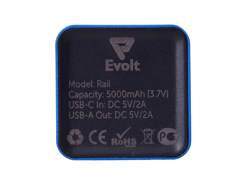 Внешний аккумулятор Rail, 5000 mAh, синий