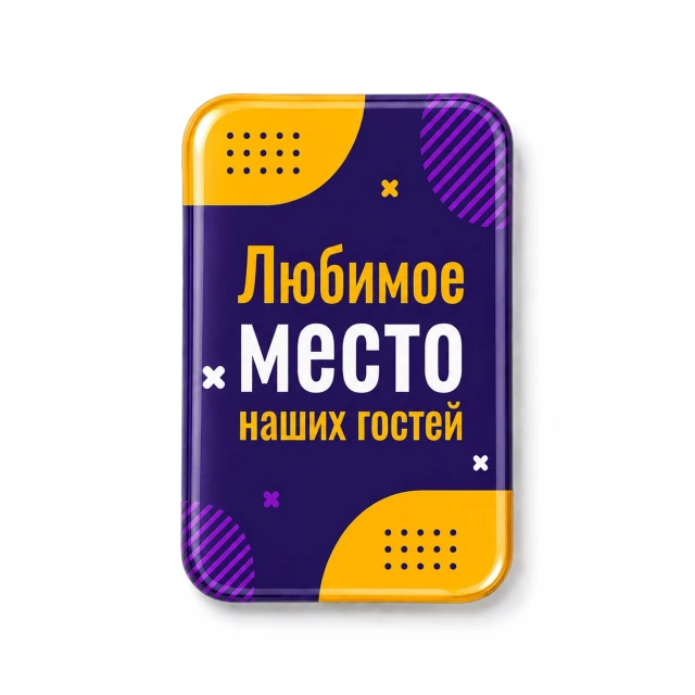 Объемный стикер из смолы на дверь вертикальный · белый