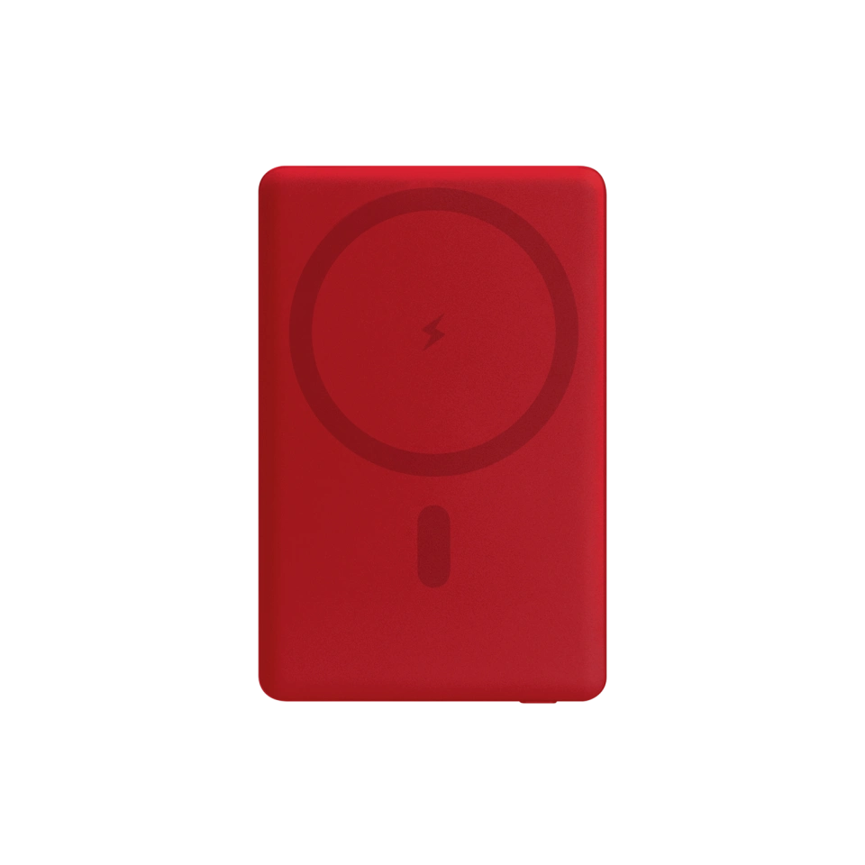 Внешний аккумулятор Атлантис Плюс PD (Atlantis PD Plus) 10000mAh с функцией беспроводной зарядки 15W, красный