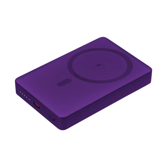 Внешний аккумулятор Атлантис Плюс PD (Atlantis PD Plus) 10000mAh с функцией беспроводной зарядки 15W · ФИОЛЕТОВЫЙ