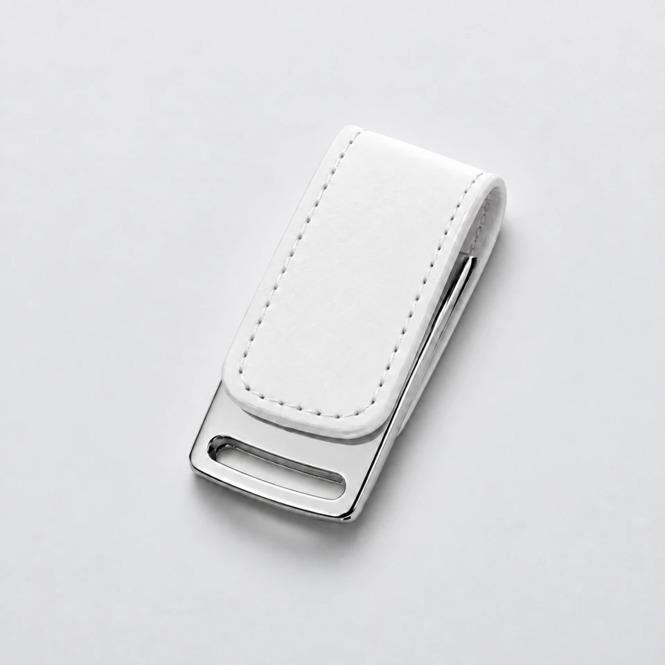 Флеш-карта USB 2.0 16 Gb с магнитным замком Vigo, белый/серебристый