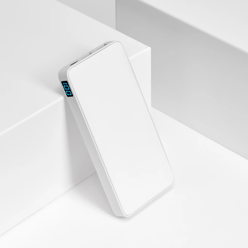 Внешний аккумулятор с подсветкой Анкор Плюс PD (Ancor PD Plus) 10000 mAh, белый