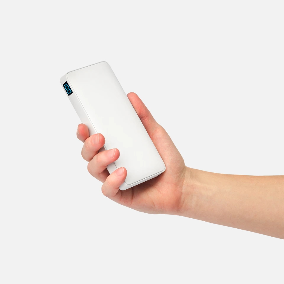 Внешний аккумулятор с подсветкой Анкор Плюс PD (Ancor PD Plus) 10000 mAh, белый