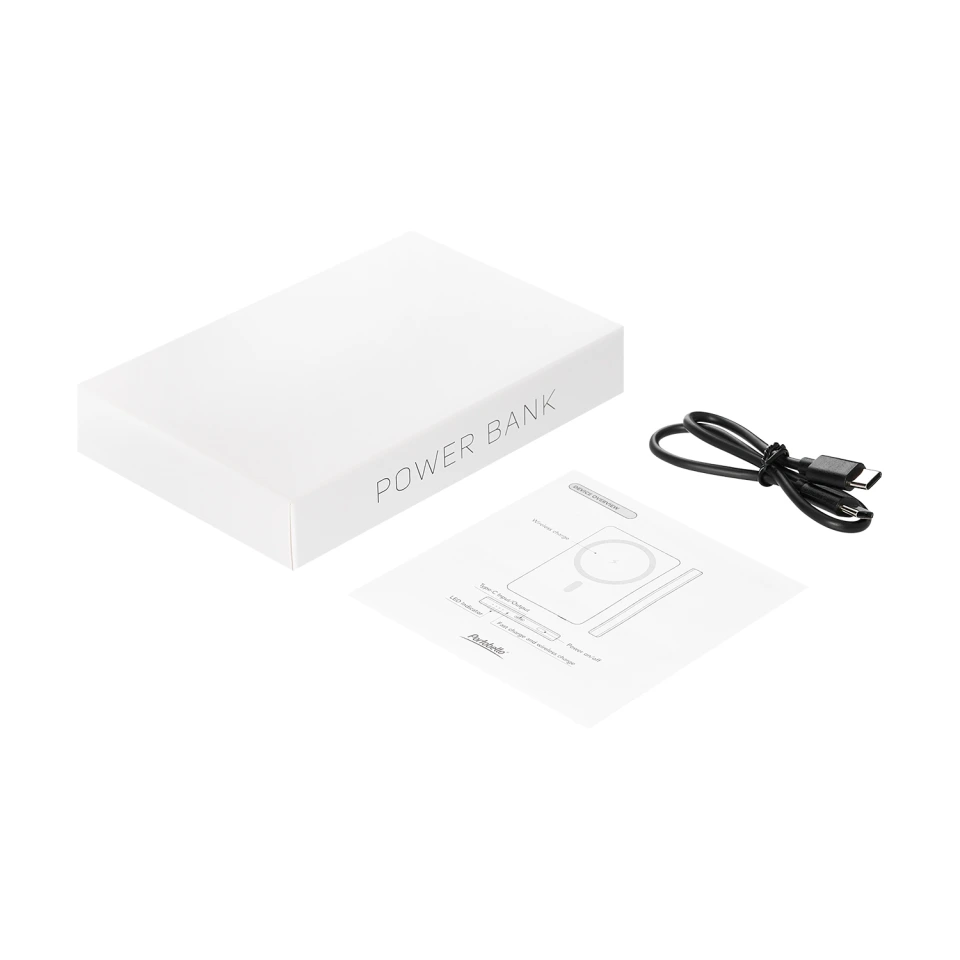 Внешний аккумулятор Атлантис (Atlantis) PD 5000mAh с функцией беспроводной зарядки 15W, красный