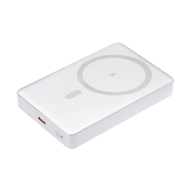 Внешний аккумулятор Атлантис Плюс PD (Atlantis PD Plus) 10000mAh с функцией беспроводной зарядки 15W · СЕРЕБРЯНЫЙ