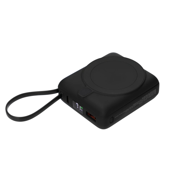 Внешний аккумулятор с подсветкой Риттер PD (Ritter PD) 10000mAh с функцией беспроводной зарядки 15W · ЧЕРНЫЙ
