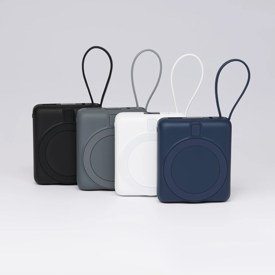 Внешний аккумулятор с подсветкой Риттер PD (Ritter PD) 10000mAh с функцией беспроводной зарядки 15W, белый