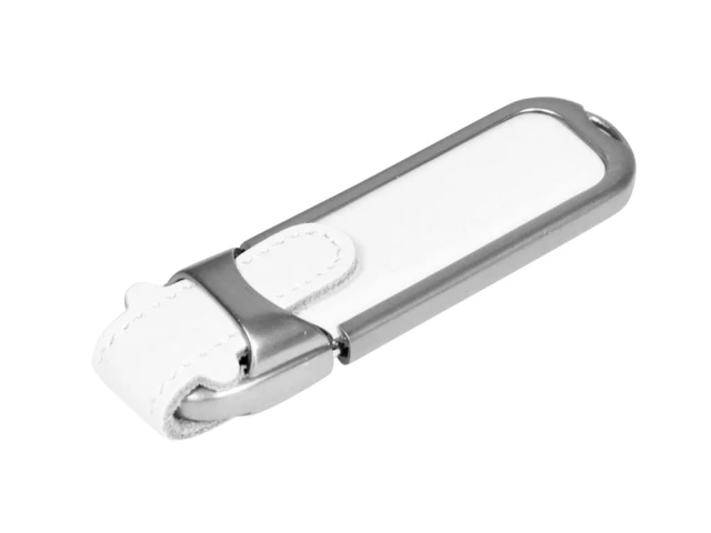USB 2.0- флешка на 16 Гб с массивным классическим корпусом · белый/серебристый