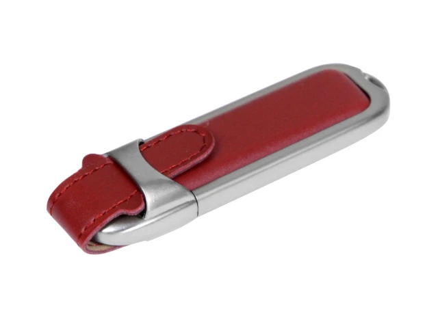 USB 2.0- флешка на 16 Гб с массивным классическим корпусом · коричневый/серебристый