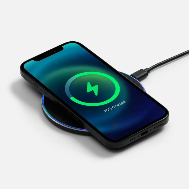 Беспроводное зарядное устройство с подсветкой Lightcore · черный