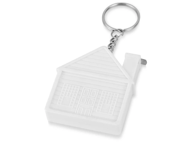 Брелок-рулетка Домик, 1м · белый